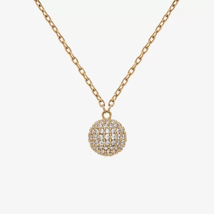 Round Ball Diamond Necklace